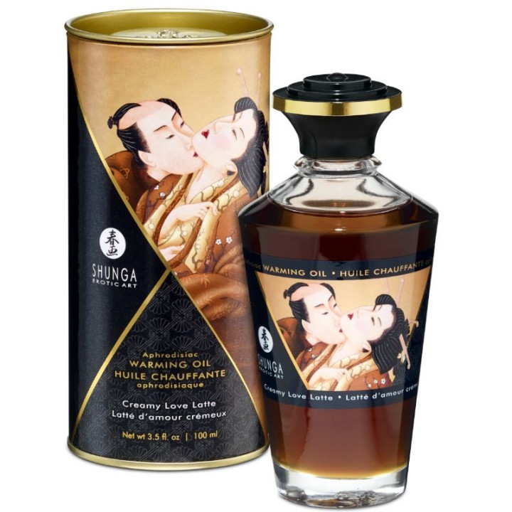 SHUNGA - ACEITE MASAJE EFECTO CALOR SABOR CAFÉ 100 ML | VibraZon