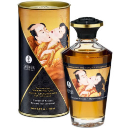 SHUNGA - ACEITE MASAJE EFECTO CALOR SABOR CARAMELO 100 ML | VibraZon