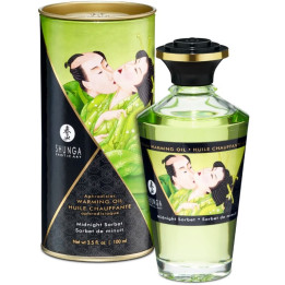 SHUNGA - ACEITE MASAJE EFECTO CALOR SABOR SORBETE DE MEDIANOCHE 100 ML | VibraZon
