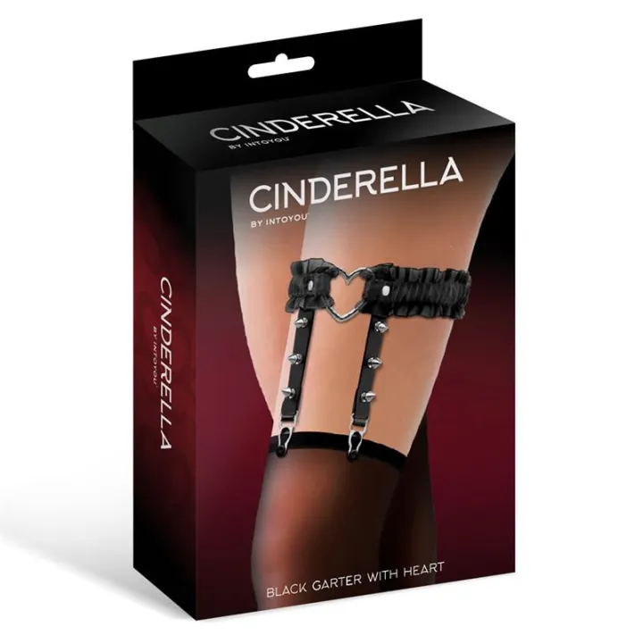 Liga con Volantes y Aro en Forma de Corazón Cuero Vegano Talla Única de Cinderella