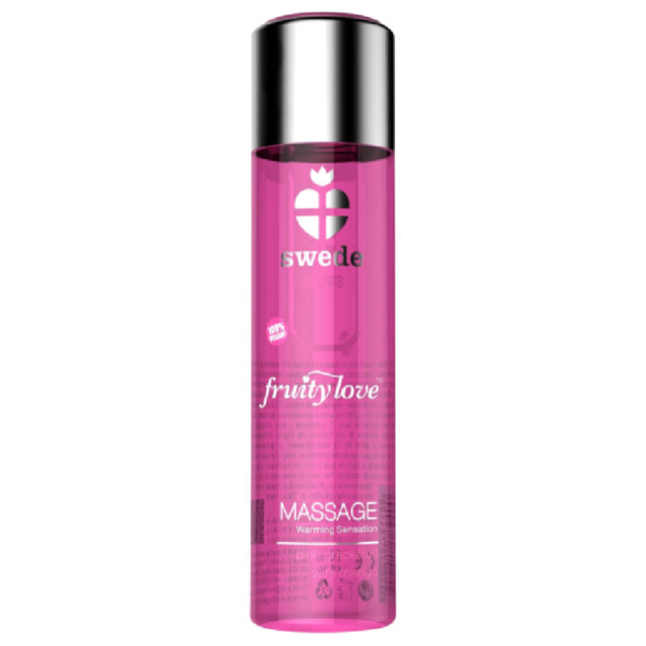 SWEDE - FRUITY LOVE ACEITE EFECTO CALOR FRAMBUESA Y RUIBARBO 120 ML | VibraZon