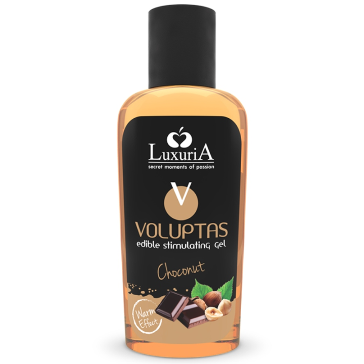 INTIMATELINE LUXURIA - VOLUPTAS GEL MASAJE COMESTIBLE EFECTO CALOR - CHOCONUT 100 ML | VibraZon