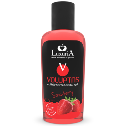 INTIMATELINE LUXURIA - VOLUPTAS GEL MASAJE COMESTIBLE EFECTO CALOR - FRESA 100 ML | VibraZon