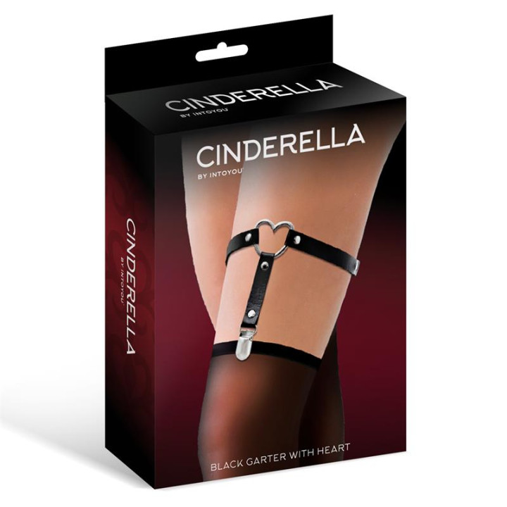 Liga con Aro en Forma de Corazón Cuero Vegano Talla Única de Cinderella | VibraZon