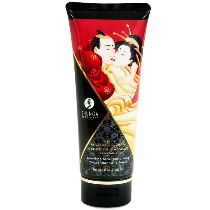 SHUNGA - CREMA MASAJE FRESAS Y CAVA 200 ML | VibraZon