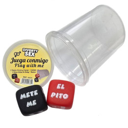 DIABLO PICANTE - DADOS VERBO + LUGAR DEL CUERPO CON CUBILETE | VibraZon