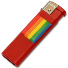 PRIDE - MECHERO ROJO CON BANDERA LGBT | VibraZon