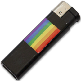 PRIDE - MECHERO NEGRO CON BANDERA LGBT | VibraZon
