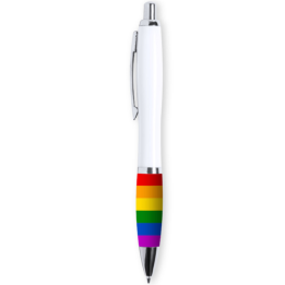 PRIDE - BOLIGRAFO BLANCO BANDERA LGBT | VibraZon