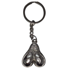 DIABLO PICANTE - LLAVERO METAL HUEVOS PLATA | VibraZon