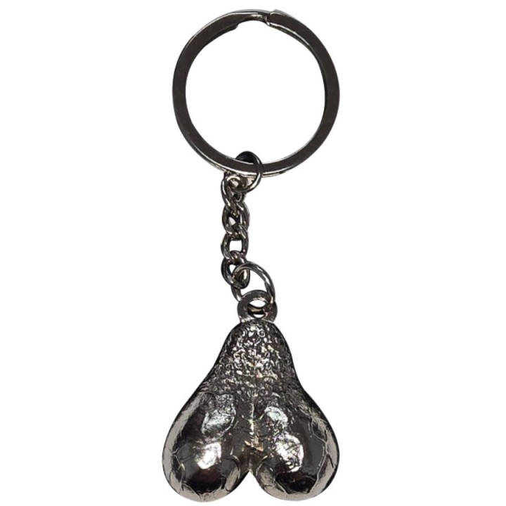 DIABLO PICANTE - LLAVERO METAL HUEVOS PLATA | VibraZon