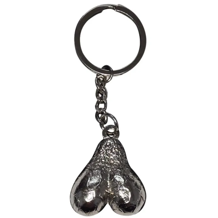 DIABLO PICANTE - LLAVERO METAL HUEVOS PLATA