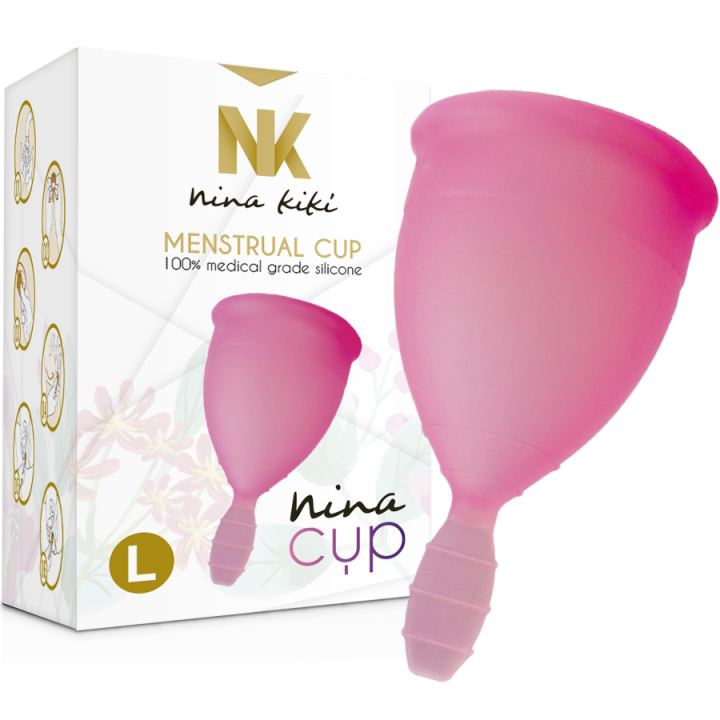 NINA KIKÍ - COPA MENSTRUAL ROSA - TALLA L | VibraZon