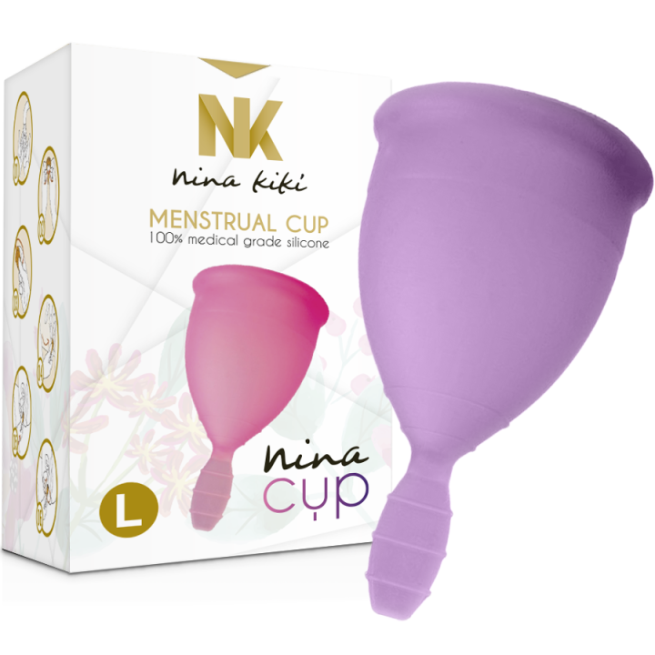 NINA KIKÍ - COPA MENSTRUAL LILA - TALLA L | VibraZon