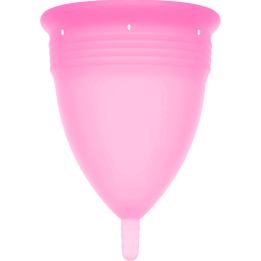 STERCUP - COPA MENSTRUAL FDA SILICONA ROSA - TALLA L | VibraZon