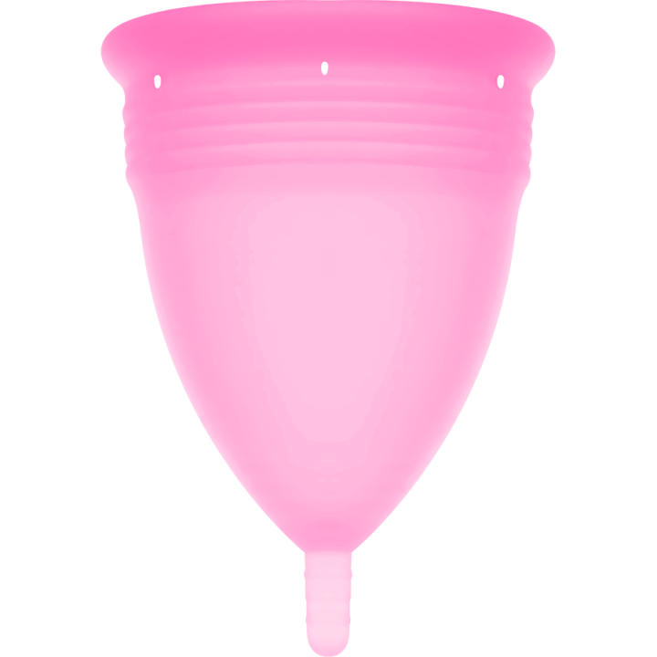 STERCUP - COPA MENSTRUAL FDA SILICONA ROSA - TALLA L | VibraZon