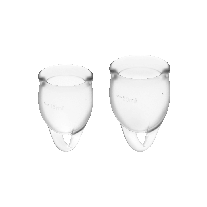 SATISFYER - SENSACION CONFIDENT KIT COPA MENSTRUAL TRANSPARENTE 15 + 20 ML | VibraZon