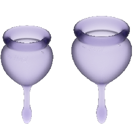 SATISFYER - SENSACION GOOD KIT COPA MENSTRUAL LILA 15 + 20 ML | VibraZon