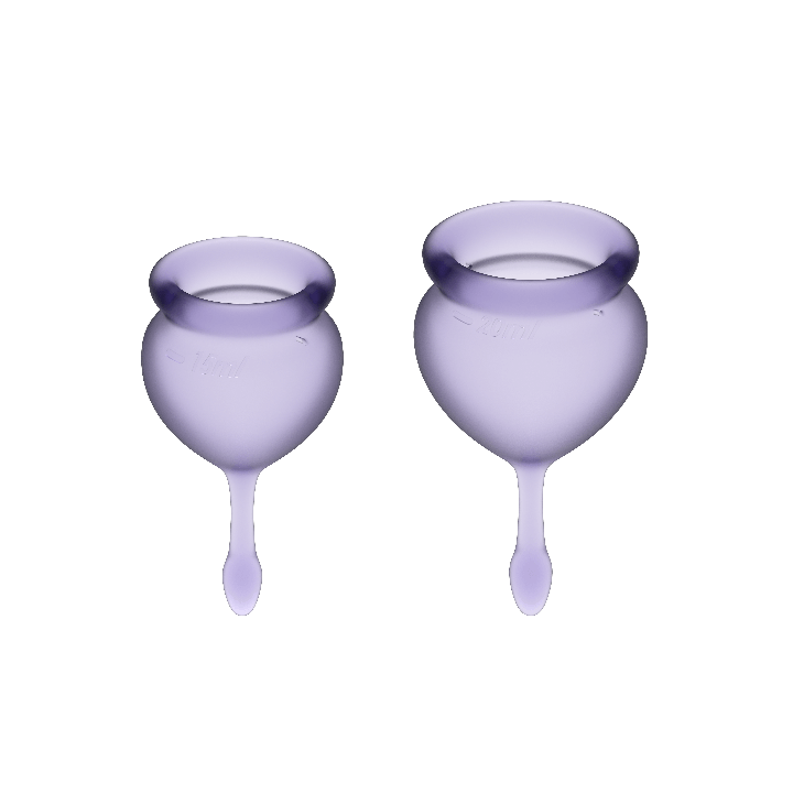 SATISFYER - SENSACION GOOD KIT COPA MENSTRUAL LILA 15 + 20 ML | VibraZon