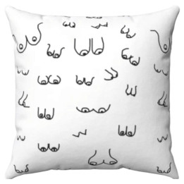 DIABLO PICANTE - COJÍN 30 X 30 TETAS BLANCO | VibraZon