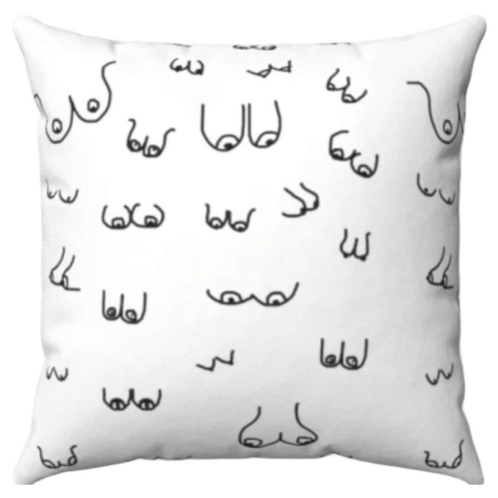 DIABLO PICANTE - COJÍN 30 X 30 TETAS BLANCO | VibraZon