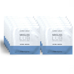 MIXGLISS - LUBRICANTE BASE DE AGUA NATURAL 12 MONODOSIS 4 ML | VibraZon