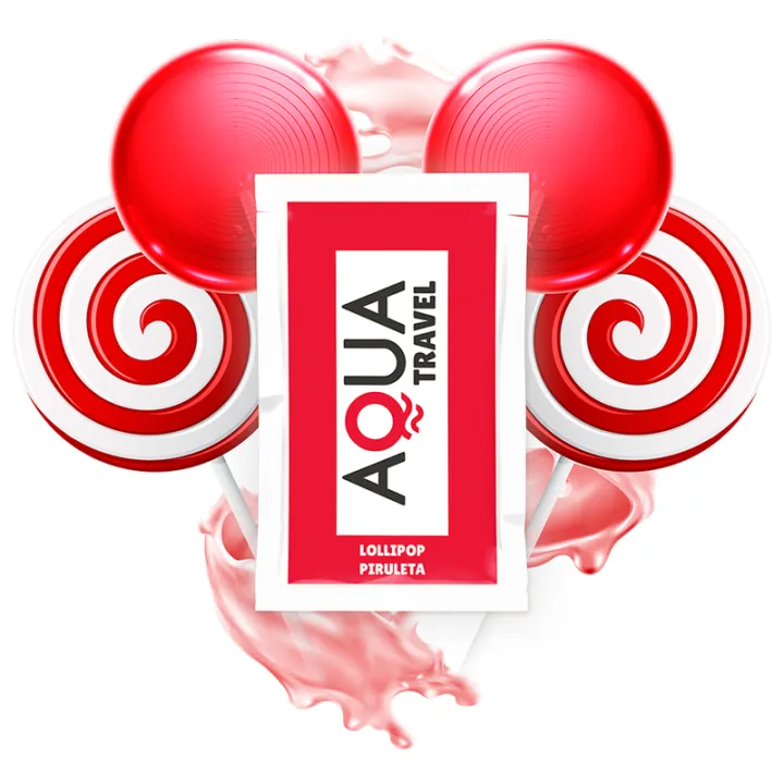 AGUA TRAVEL - LUBRICANTE BASE AGUA SABOR PIRULETA 6 ML