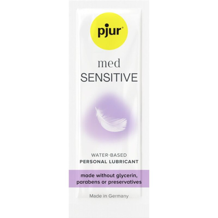 PJUR - MED SENSITIVE GLIDE LUBRICANTE BASE AGUA 2 ML | VibraZon