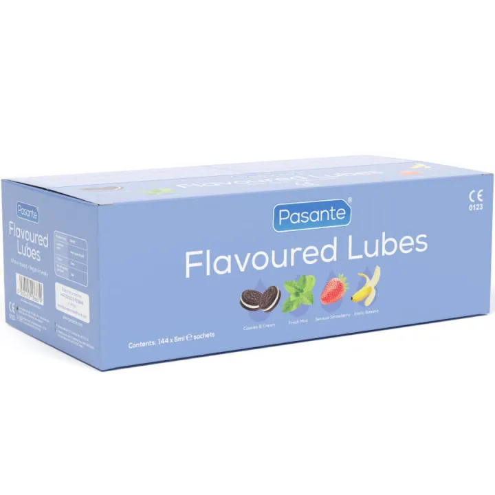 PASANTE - LUBRICANTES SABORES CAJA 144 UNIDADES 5 ML