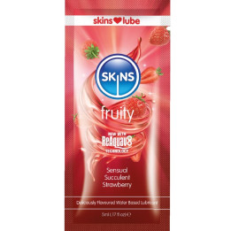 SKINS - FRUITY LUBRICANTE BASE DE AGUA FRESA MONODOSIS 5 ML | VibraZon