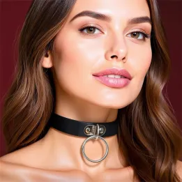 Collar con Aro Cuero Vegano Talla Única de Cinderella