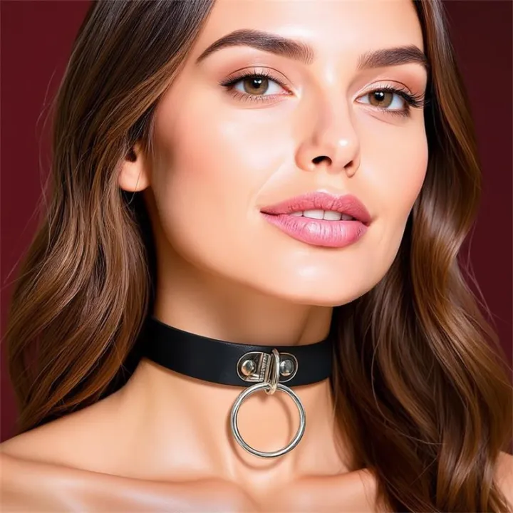 Collar con Aro Cuero Vegano Talla Única de Cinderella