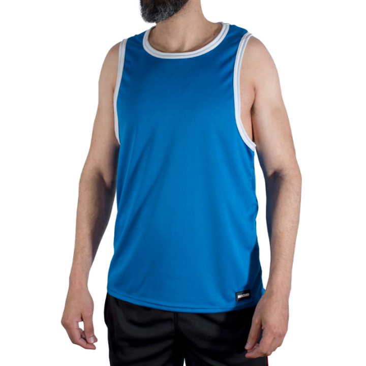 MACHO - CMV002 CAMISETA GYM AZUL L/XL | VibraZon