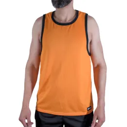 MACHO - CMV005 CAMISETA GYM NARANJA L/XL