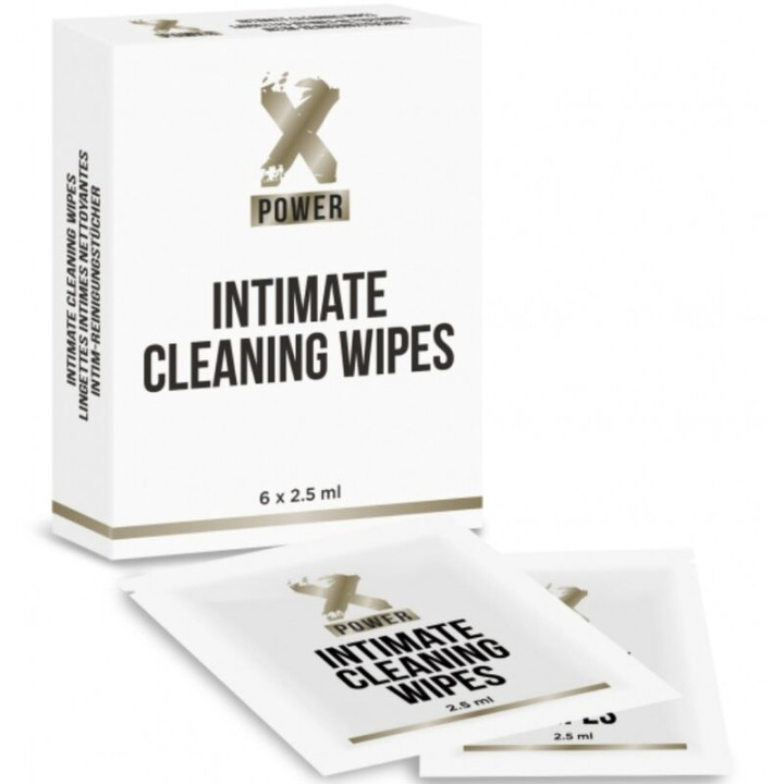 XPOWER - INTIMATE CLEANING WIPES TOALLITAS LIMPIEZA INTIMA 6 UNIDADES | VibraZon