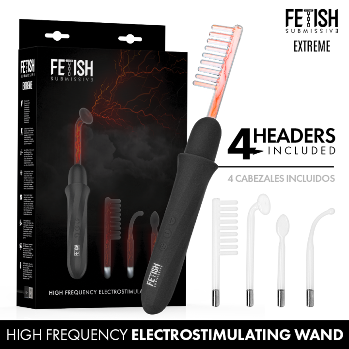 FETISH SUBMISSIVE - VIBRADOR WAND ELECTROESTIMULACIÓN ALTA FRECUENCIA | VibraZon