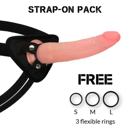 ROCKARMY - ARNÉS + DOBLE DENSIDAD CRUSADER DILDO REALISTA 21.5 CM -O- 4.46 CM