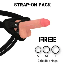 ROCKARMY - ARNÉS + LIQUIDA SILICONA DILDO PREMIUM MUSTANG 18 CM -O- 4.14 CM