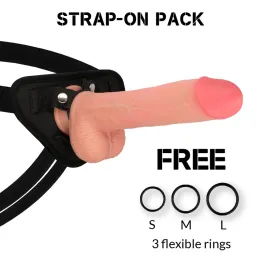 ROCKARMY - ARNÉS + LIQUIDA SILICONA DILDO PREMIUM KINGCOBRA 24 CM -O- 4.77 CM