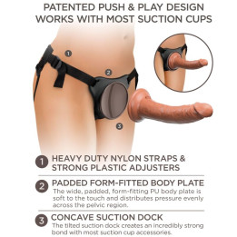 KING PENE - ÉLITE ARNÉS AJUSTABLE CONFORTABLE CON DILDO 17.8 CM | VibraZon
