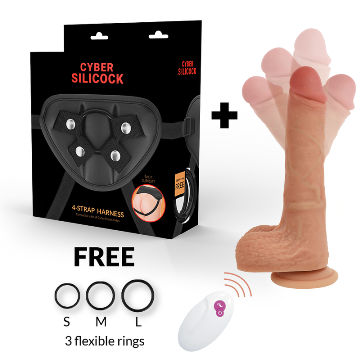 CYBER SILICOCK - ARNÉS SILICONA LIQUIDA MR RICK CONTROL REMOTO | VibraZon