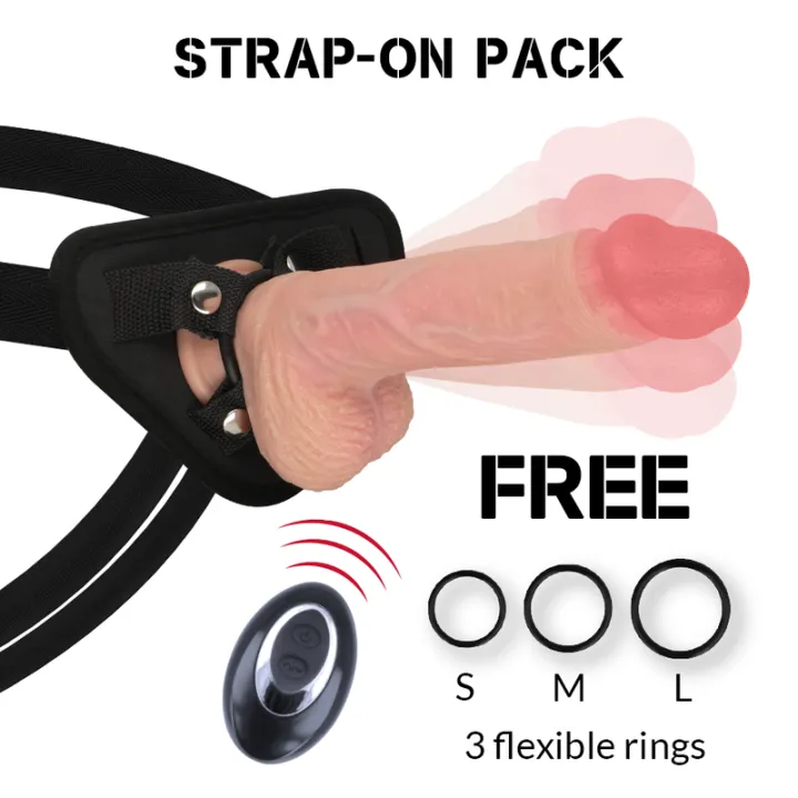 ROCKARMY - ARNÉS + LIQUIDA SILICONA VIBRADOR CONTROL REMOTO PREMIUM APACHE 20.5 CM -O- 4.62 CM