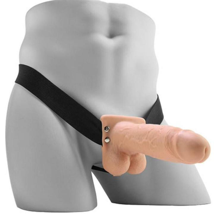 FETISH FANTASY SERIES - ARNES CON DILDO HUECO REALISTA VIBRADOR CON TESTÍCULOS 17,8 CM | VibraZon