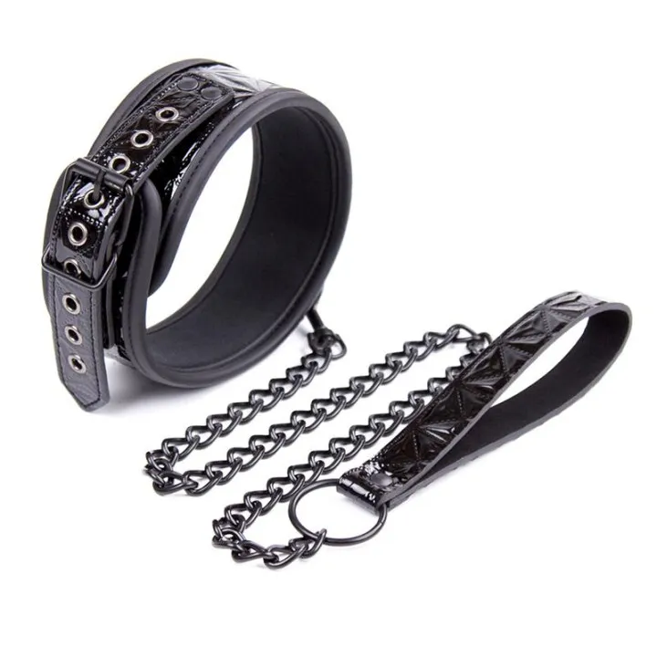 Collar con Correa Sapphire Cuero Vegano de Black Sapphire