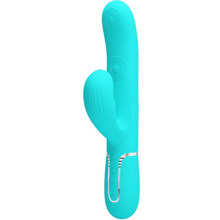 PRETTY LOVE - PERLITA VIBRADOR PUNTO G 3 EN 1 MULTIFUNCIÓN VERDE AGUA | VibraZon