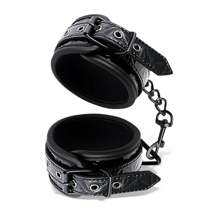 Esposas para Tobillo Ajustable Sapphire Cuero Vegano de Black Sapphire