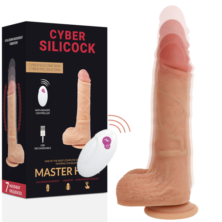 CYBER SILICOCK - REALÍSTICO CONTROL REMOTO MASTER HUCK 20.9 CM -O- 4 CM | VibraZon