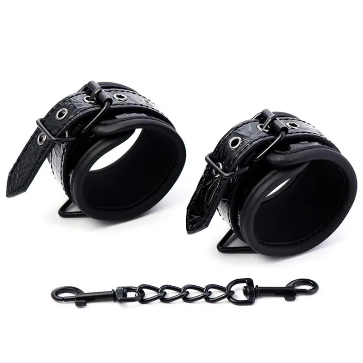 Esposas para Tobillo Ajustable Sapphire Cuero Vegano de Black Sapphire