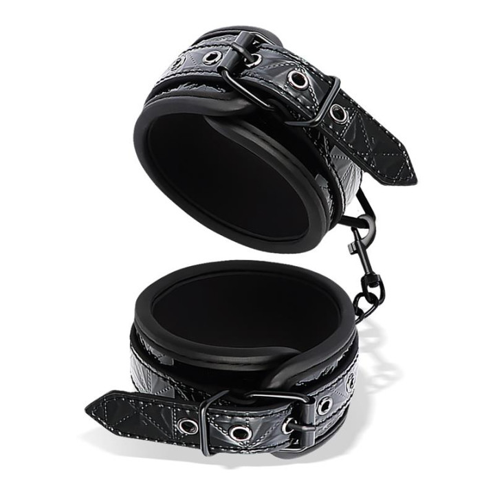 Esposas para Muñeca Ajustable Sapphire Cuero Vegano de Black Sapphire | VibraZon