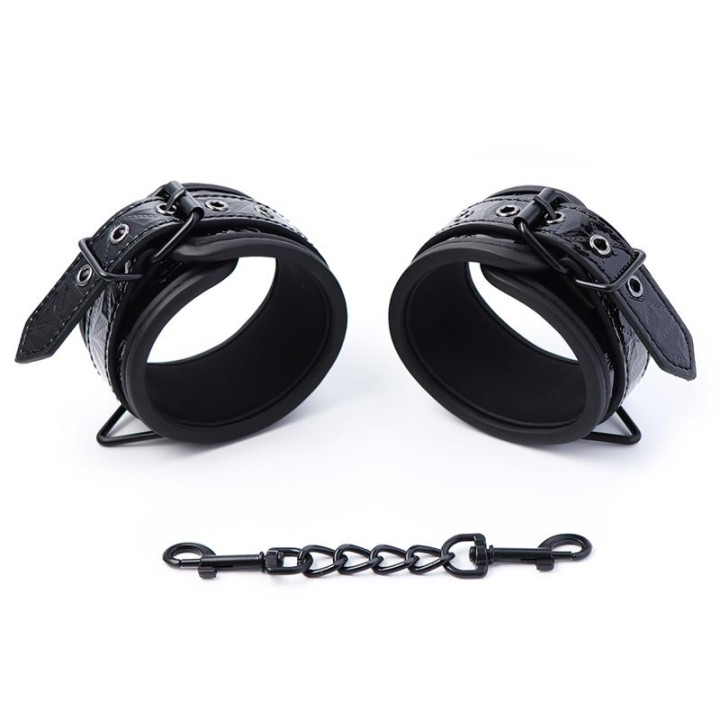 Esposas para Muñeca Ajustable Sapphire Cuero Vegano de Black Sapphire | VibraZon